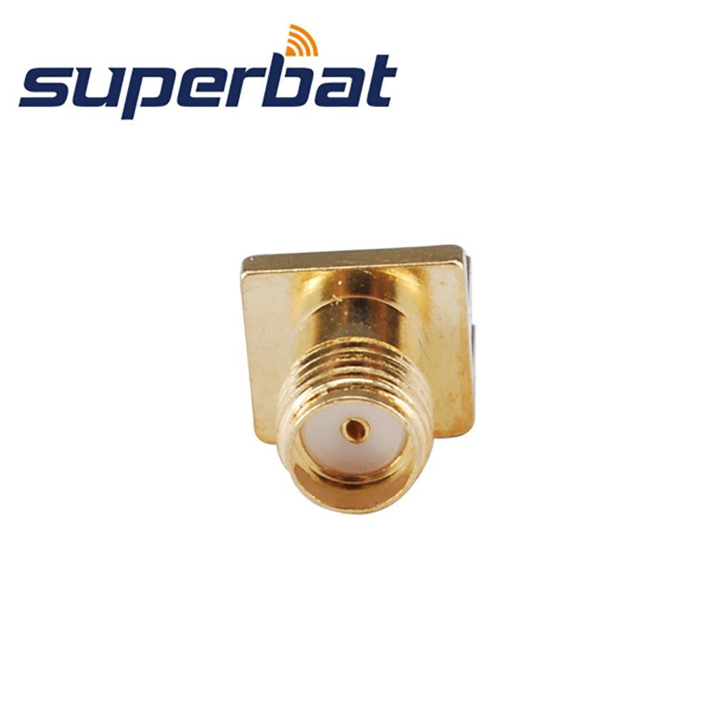 Superbat 10Pcs Sma End Launch Vrouwelijke Pcb Mount Brede Flens. 062 &#39;&#39;(1.57Mm) Rf Coaxiale Connector