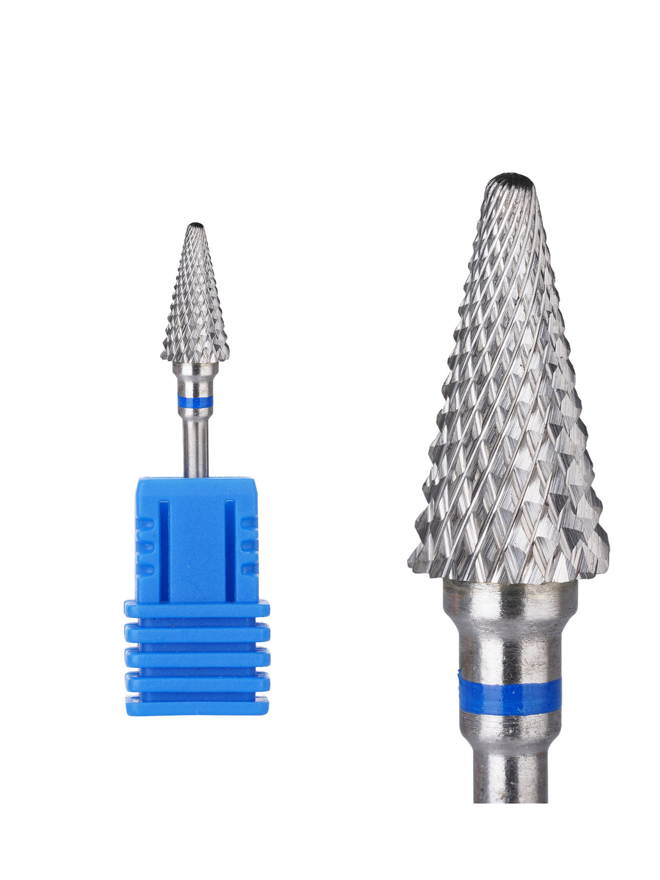 1 Uds. Broca para uñas con forma de cono, fresa de carburo de 3/32 "para gel de uñas, herramienta de accesorios de taladro eléctrico para quitar rebabas rotativas