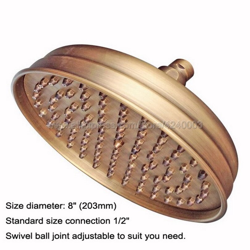 Antike Bronze- Durcheinander Duschkopf oben Über Kopf Wasserspar Badezimmer Dusche Spritzgerät Regendusche Köpfe Ksh009: Weiß