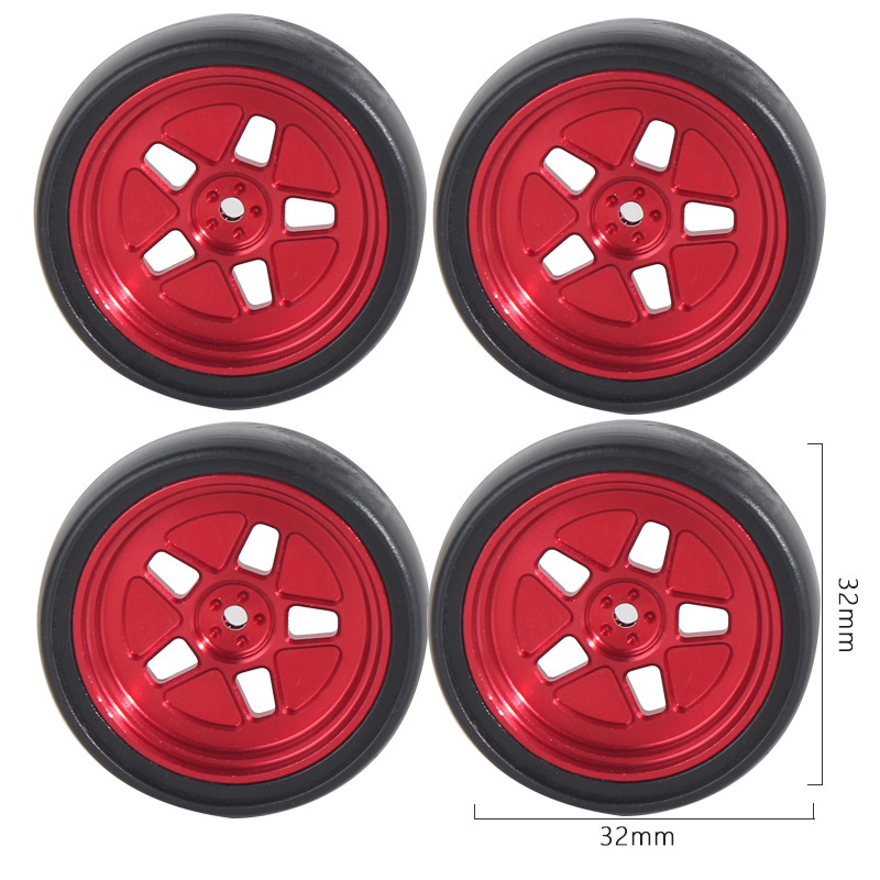 1:18 LDRC AE86 A86 LD1801 LD1802 LD1803 LD1804 A01 A02 Metal 32mm RC Hard Drift Tire Wheel Hard Tyre 1/18 RC Car Upgrade Parts: PURPLE
