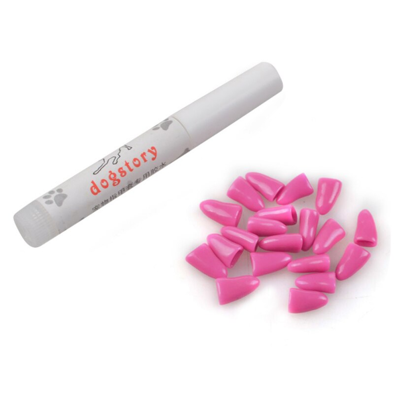 20 stuks siliconen zachte nagelkapjes voor katten, nagelbeschermer voor kattenpoten, 6 kleuren, maat xs-l, voor verzorgingsaccessoire voor katten: R / S