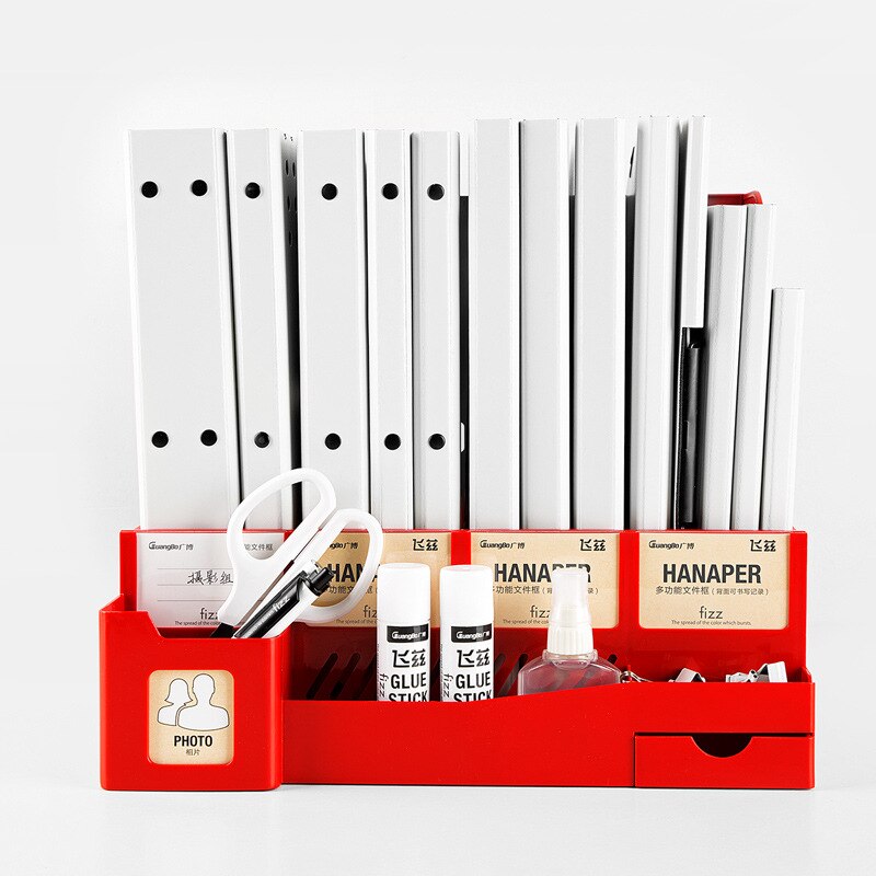 4 Sections Document Rack bookshelf bookcase Document Rack office paper tray Magazine File Holder Organizer School Supplies