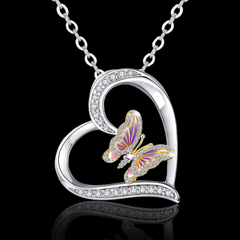 Vlinder Ketting Voor Vrouwen Vlinders Hart Charm Choker Kettingen Boho Mode-sieraden