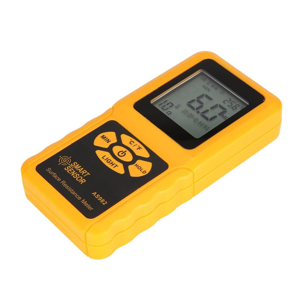 Portable surface resistance meter tester Handheld Earth Resistance Meter Data Holding function LCD display