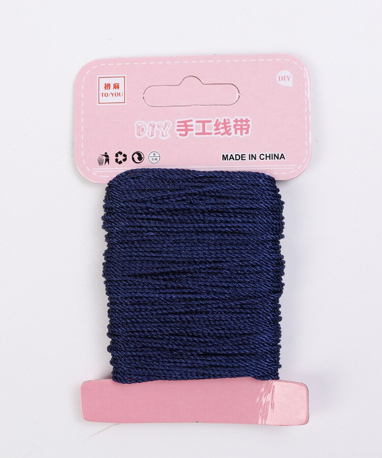 1.5mmx20m Hand knitting Jute Rope for Handcraft Supplies Packaging Stuff Bouquet wrapping: 02  navy