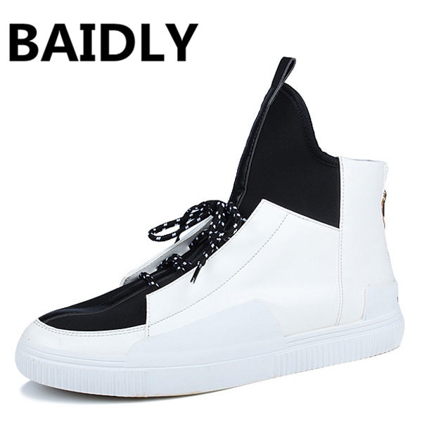 Baidly höst/vinter high top herr sneaker fritidsskor herr läder skor hip hop herr boots skor chaussure homme