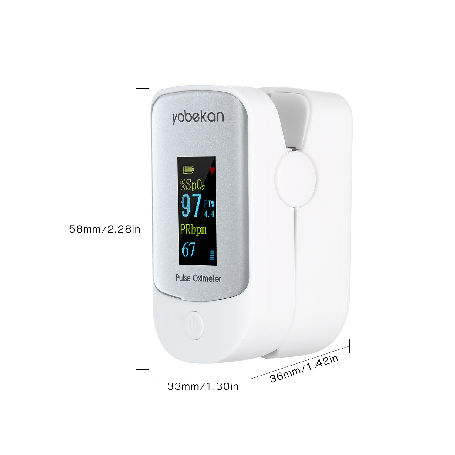 Digitale Fingertip Pulsoximeter OLED Display Blut Sauerstoff Sensor Sättigung SpO2 Monitor Messung Meter für Sport