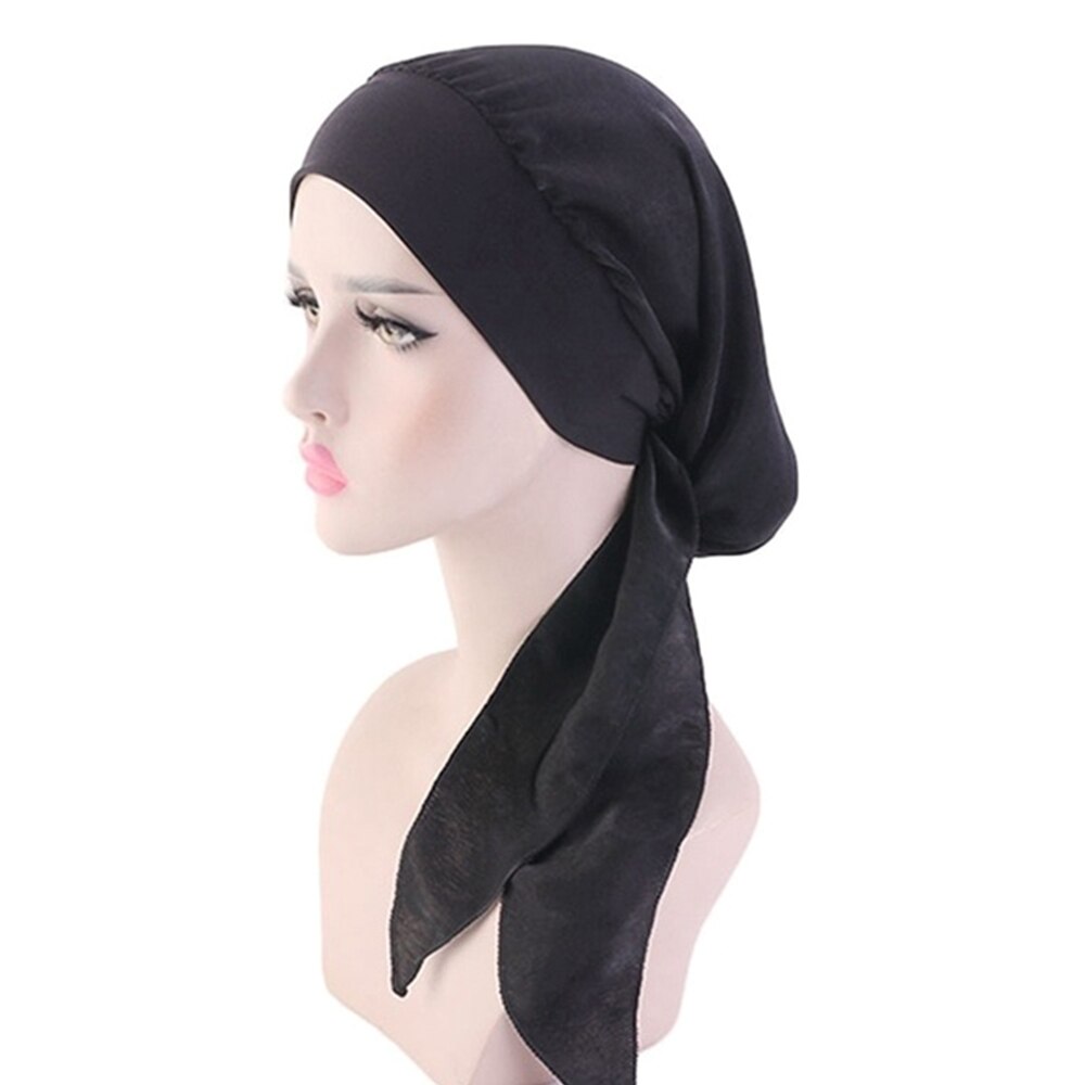 Elastische Verstelbare Hoofddoek Vrouwen Moslim Tulband Hijab Mode Print Pre-Gebonden Hoofddeksels Bandana