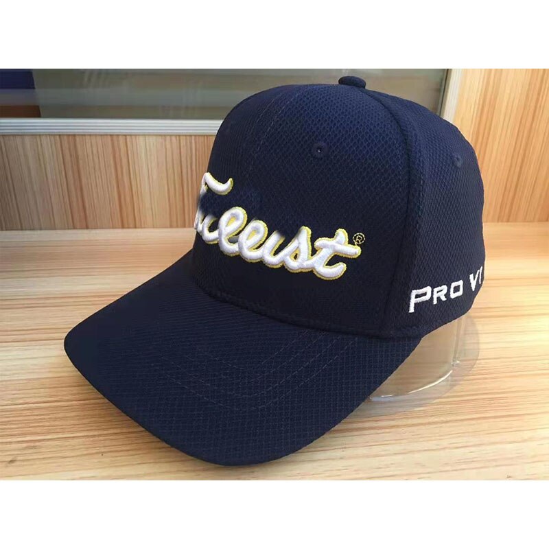 style men's golf caps, breathable and quick-drying golf caps, leisure ladies' sun hats: Dark blue