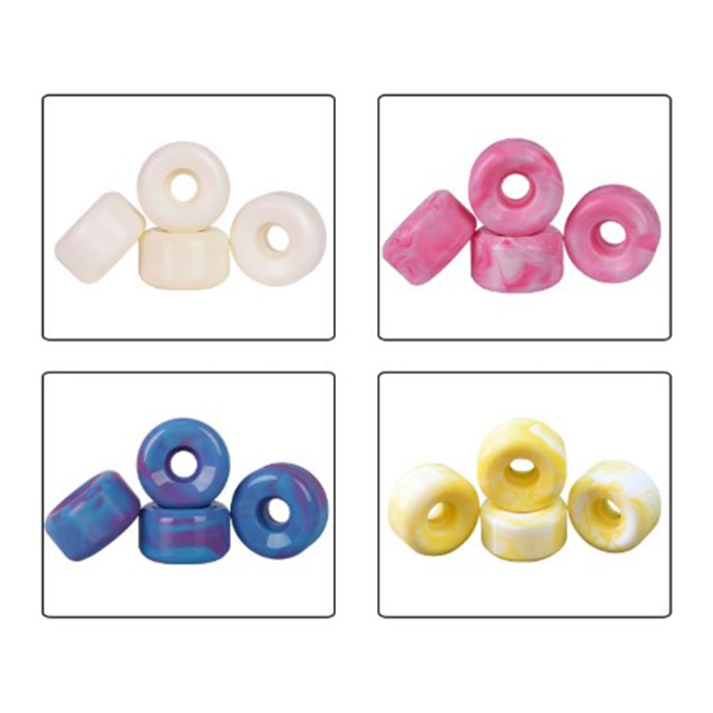 Best Sell 4pcs Skateboard Wheels 100A Double Rocker Wheels 54mm PU Downspeed Sliding Wheels Outdoor Pro Skateboard Grounds