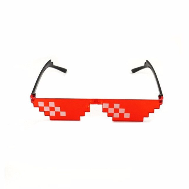 Moda 8 Bit Thug życie okulary Pixelated mężczyźni kobiety marka Party okulary mozaika UV400 Vintage okulary Unisex prezent okulary