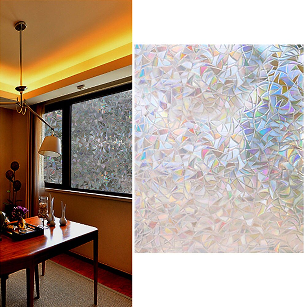 3D Decorative Window Privacy Film Stained Glass Window Sticker,Window Self-adhesive Vinyl Static Anti Uv Glass Tint Film