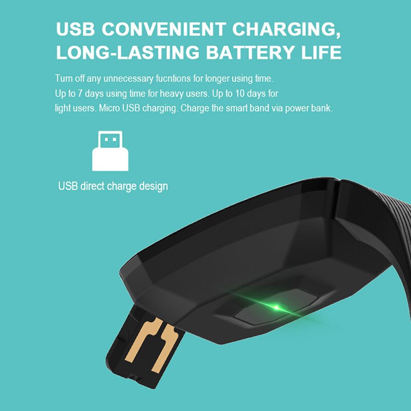 Q1 Smart Bracelet Fitness Tracker Monitor Smart Band Blood Pressure Heart Rate Smartband Waterproof For Men Women