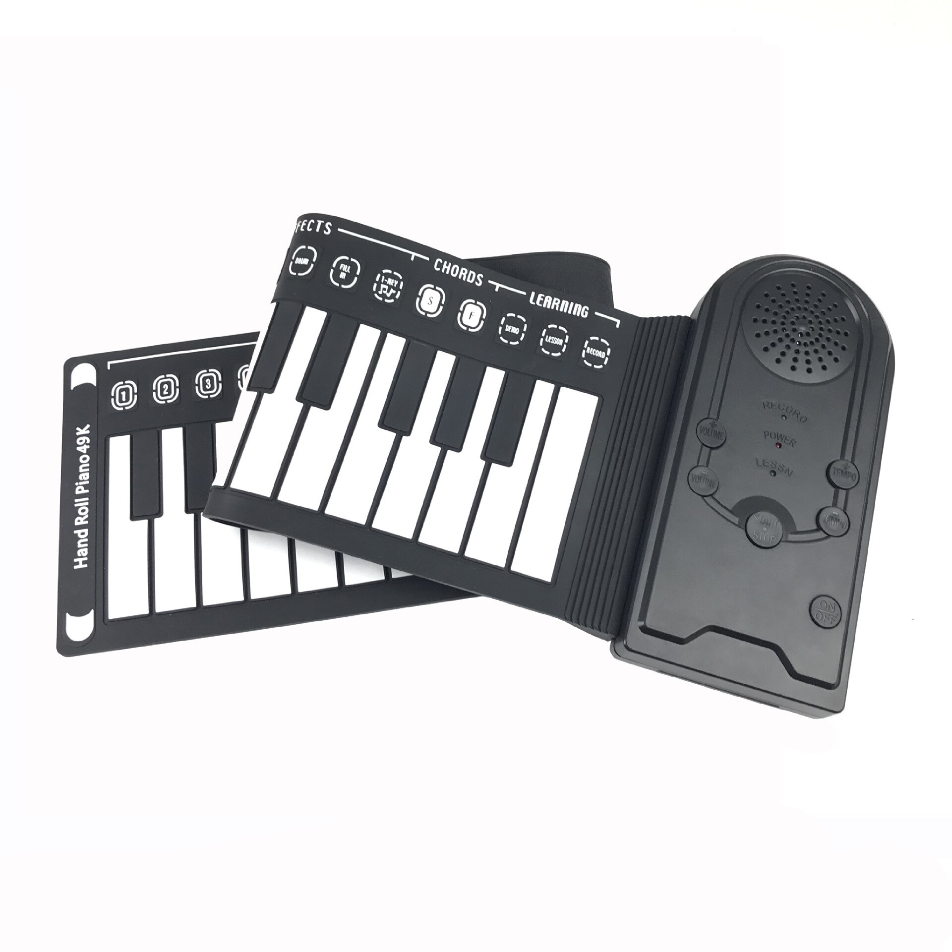 49 keys speaker Hand roll piano Portable folding Electronic organ Novice children Practice piano Musical instrument