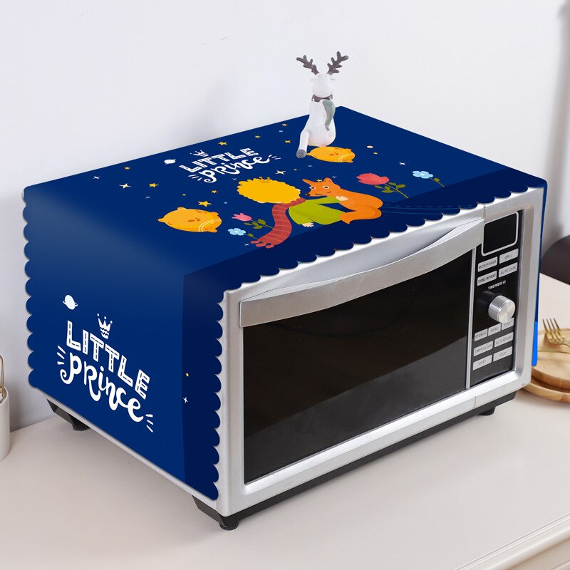 Kitchen Microwave Cover Simple Oven Refrigerator Hood Oil Dust Cover Kitchen Accessories Supplies Home Decoration: F