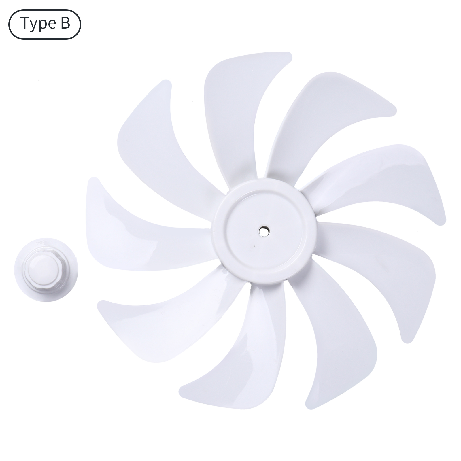 Universal Vent Blades Plastic Fan Blade with Nut Cover Household Silence Electric Fan Blade Ventilation Fan Table Fan Accessory: Type B