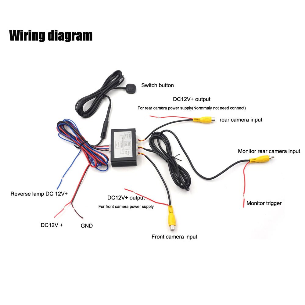 Car Cameras Front view and Rear View camera Image Switch Control Box Front and side camera system