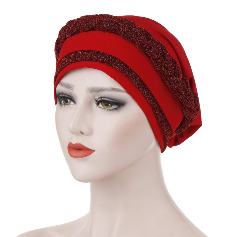 Twee-Tone Mode Moslim Tulband Motorkap Klaar Te Dragen Innerlijke Hijaabs Islamitische Wraps Vrouwen Hoofd Sjaal hijab Caps: 7