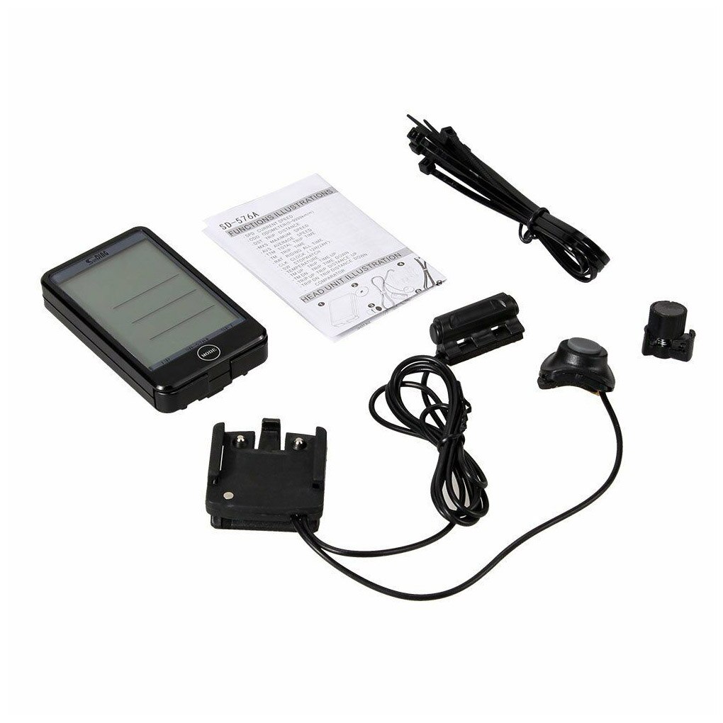 Cycling Computer Mountain Bike Road Bicycle LCD Display Waterproof Bike Computer with Backlit: Default Title