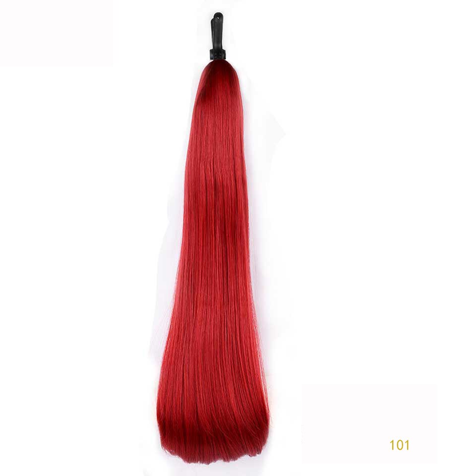 Accessoires De Cheveux Pour Femmes Longue Droite Marron Ombre Griffe Wachtrij De Cheval Pince À Cheveux Synthétique Nl Extension De: 101