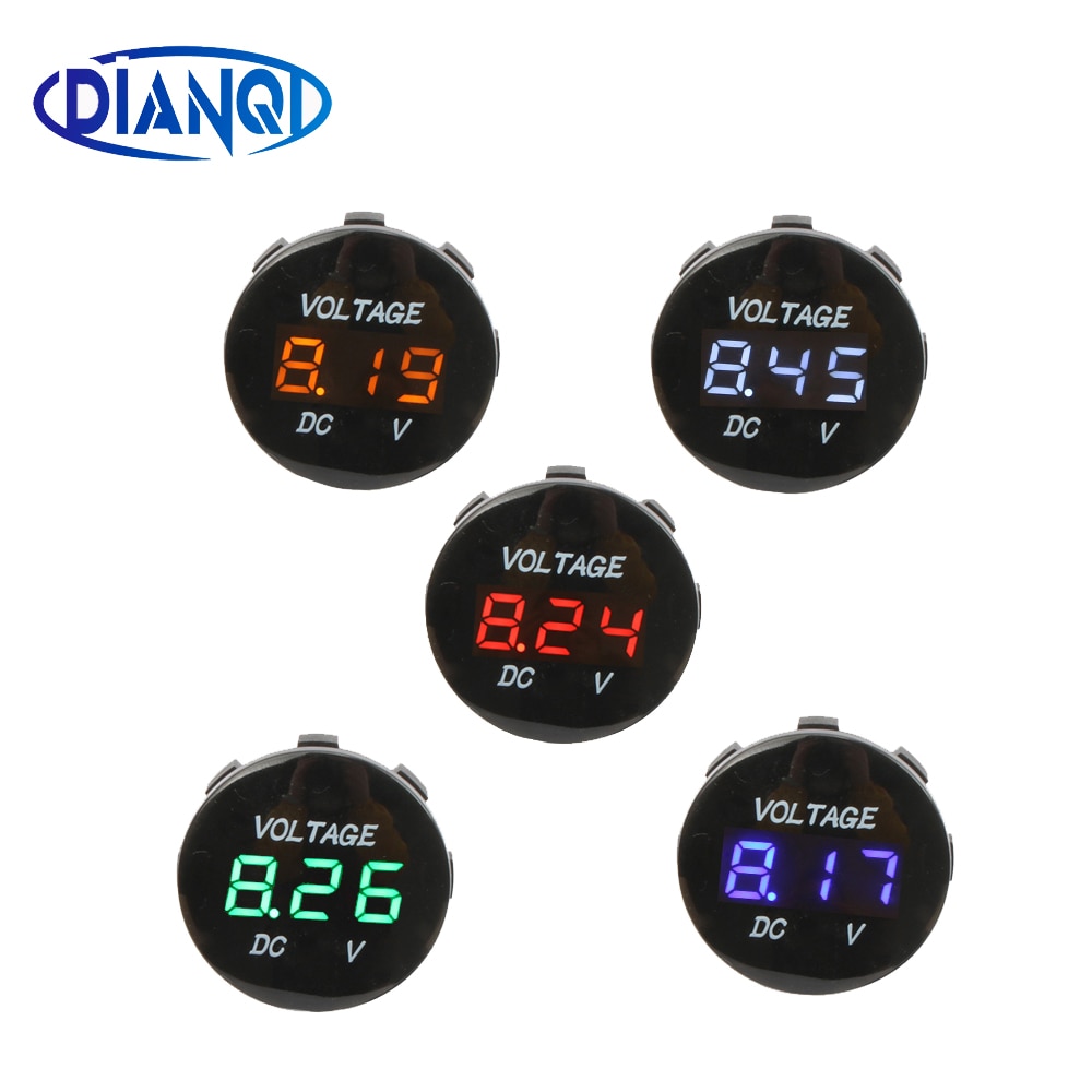 22mm LED Voltmeter Signal Lichter Digital Anzeige Messgerät Volt Spannung Meter Anzeige Lampe Tester DC 12V-24V Auto Motorrad