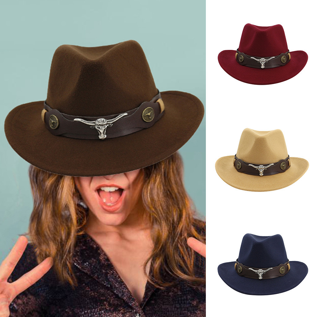 Sombrero de vaquero tejido para hombre y mujer de invierno clásico Cattleman sombrero al aire libre sólido unisex gorra deportiva Multi-función gorras