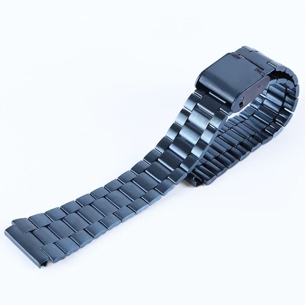 Correa de reloj de acero inoxidable para Casio SGW400 F91W F84 F105/108/A158/168 AE1200/1300, correa de reloj de Metal Vintage, pulsera para hombres y mujeres: Blue pink / 18 mm