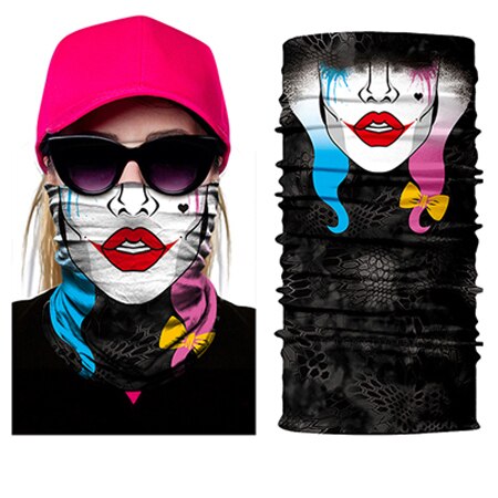 BJMOTO Magie Kopf Gesicht Maske Nahtlos Winddicht Anti-Uv Multi Verschleiß Rohr Bandana Durag Radfahrer Motorrad Schal: Modell 12