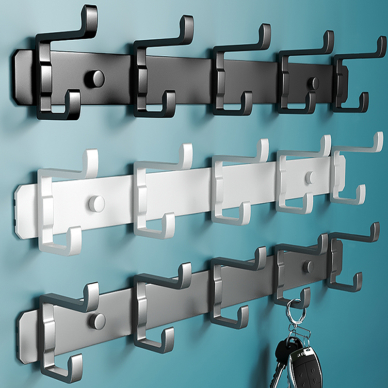 no drill door hooks Folding Robe Hooks Towel Hanger Nail Wall Rack Hooks Coat Clothes Holder for Bathroom Kitchen Accessories