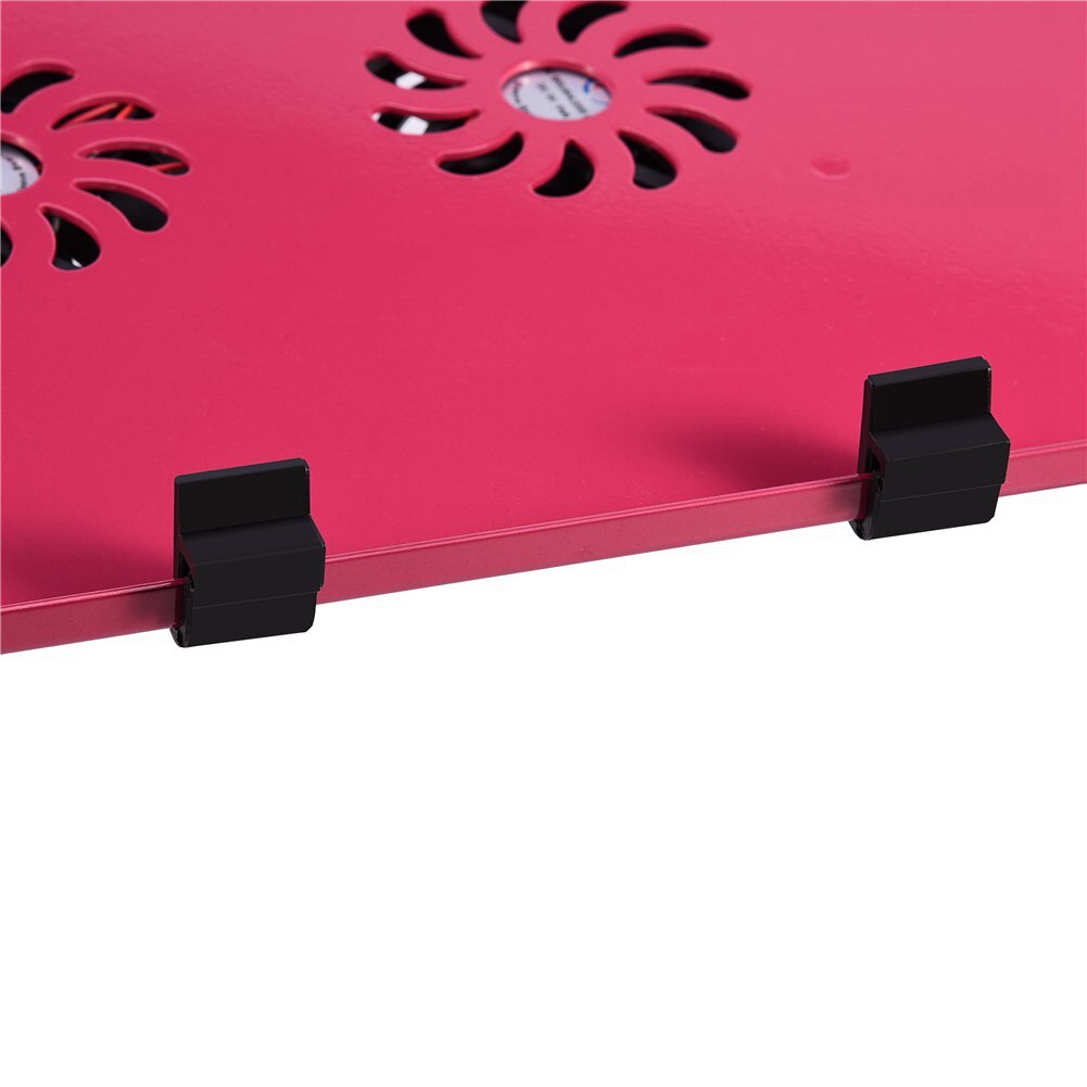 360° Adjustable Foldable Laptop Desk Table Stand Holder Built-in 2 Cooling Dual Fan & Mouse Boad