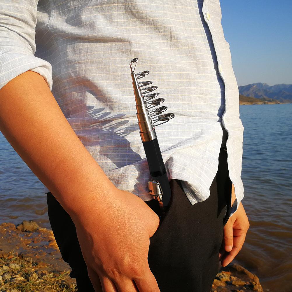 Portable Rock Fishing Rod Ultrashort Telescopic Carbon Spinning Fishing Pole