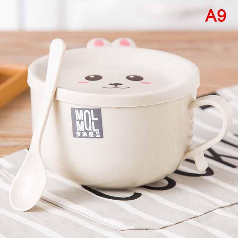 Stainless Steel Double Ramen Bowl Instant Noodle Bowl Anti-scalding Cute Rabbit: 9