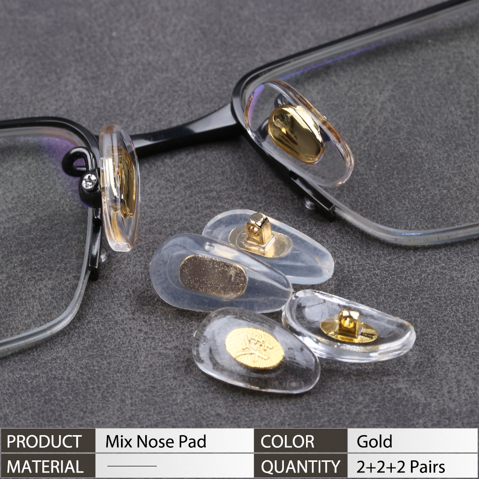 Almohadillas nasales para gafas de sol, pieza nasal con Clip de repuesto, almohadillas suaves para puente nasal, protectores nasales antideslizantes, kits de reparación: Castaño