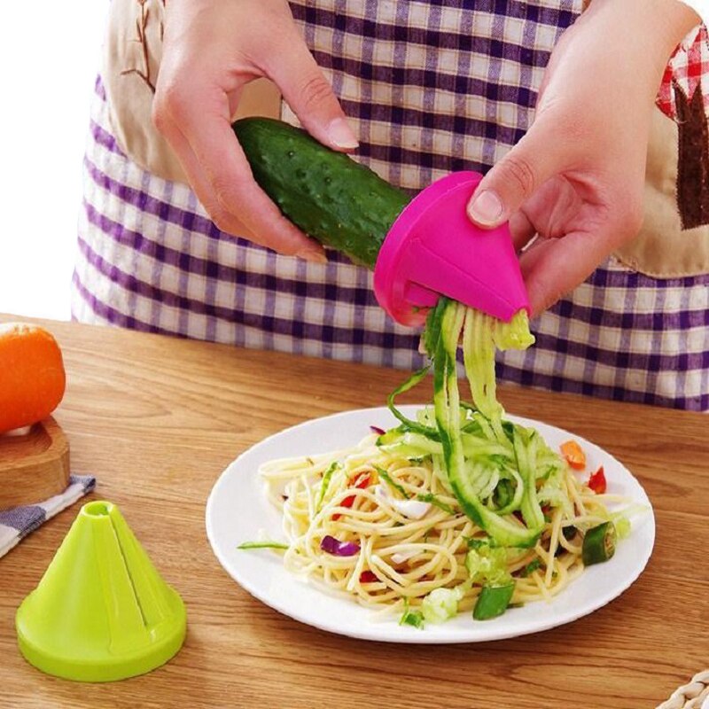 1Pcs Aardappel Wortel Handmatige Snijmachine Shred Apparaat Keuken Tool Groente Fruit Slicer Trechter Model Spiraal Cutter Rvs
