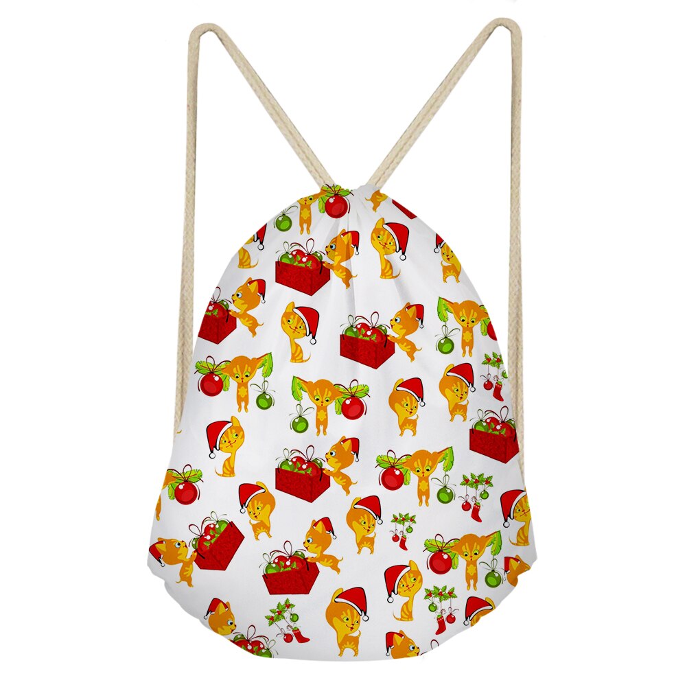 Kerstmis Kat Jaar Tasje Bag Voor Partij Decoratie Voor Eerste Verjaardag Meisje Party Kids Gunst Mochila niños: HS02036Z3