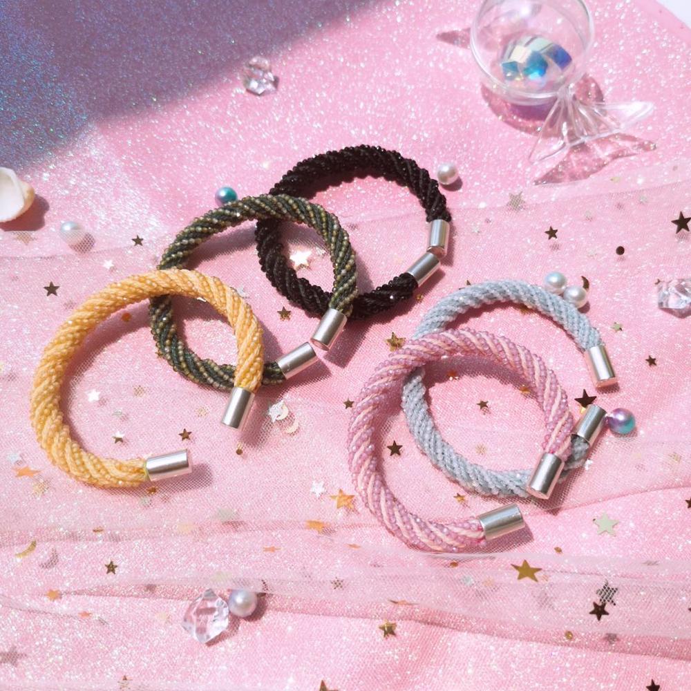 20-30 stk/parti i rustfritt stål skumring skinnsnor ende krympehetter perler endelokk til gjør-det-selv-smykker å lage armbåndfunn