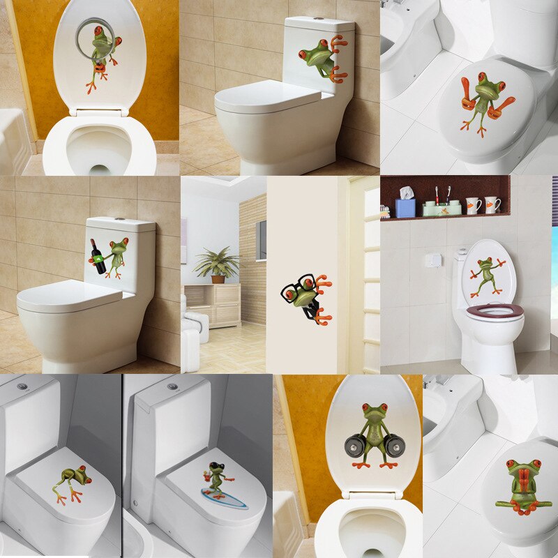 Grappige Kikker Wc Sticker Groene Kikker Muurstickers Waterdichte Badkamer Wc Sticker Home Decor