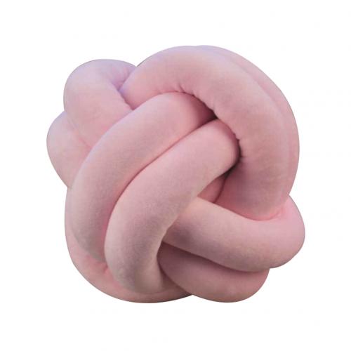 18/25/30cm plysch pp bomullskuddar mjuk knuten boll fylld kudde kudde kudde handgjorda kuddar kudde kropp kudde heminredning: 25cm rosa