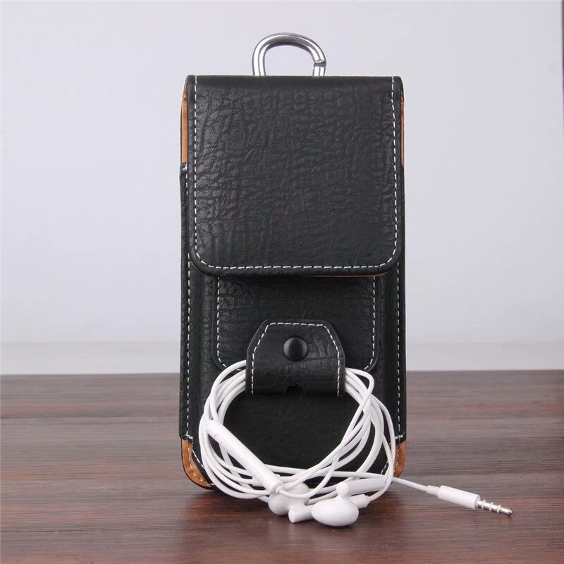Funda de cuero Universal para teléfono móvil Paquete de cintura Clip de bolsillo para Motorola One Zoom Action Vision G7 Power E6 G6 e5 Plus jugar