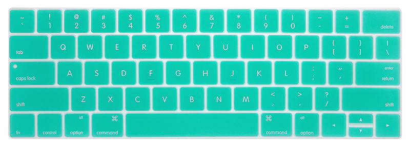 Keyboard Cover for MacBook Pro with Touch Bar 13" or 15" (A2159 A1989 A1990 A1706 A1707) Silicone Skin: whiteblue