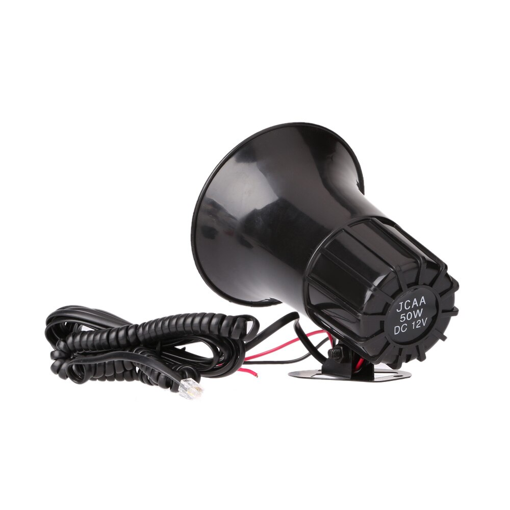 Chaude 7 sons ton voiture moto camion klaxon 12V 50W 150DB haut-parleur électronique forte sirène alarme haut-parleur noir