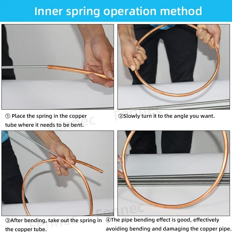 Internal Copper Pipe Bending Spring for Air Condition Steel Manual Pipeline Spring Tube Bending Tool 2/3/4/5/6 Points 6-19mm