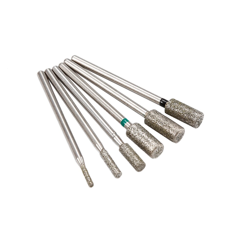 Profesjonalna diamentowa głowica szlifierska końcówka robić paznokci nefrytowa rzeźba zadziory kamień metal 2.34mm cholewka wiertła zestaw robić manicure TSLM2