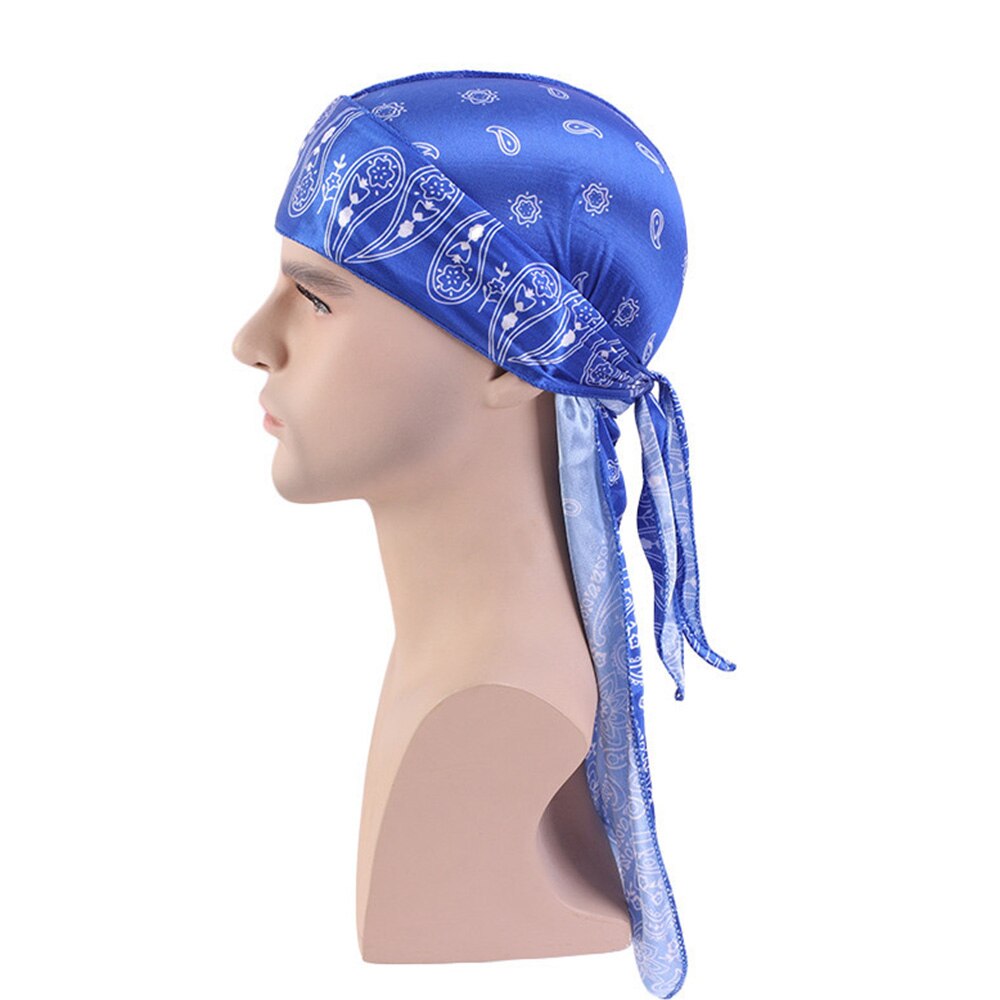 Pañuelo para la cabeza para hombre, pañuelo con estampado de Durag, sedoso