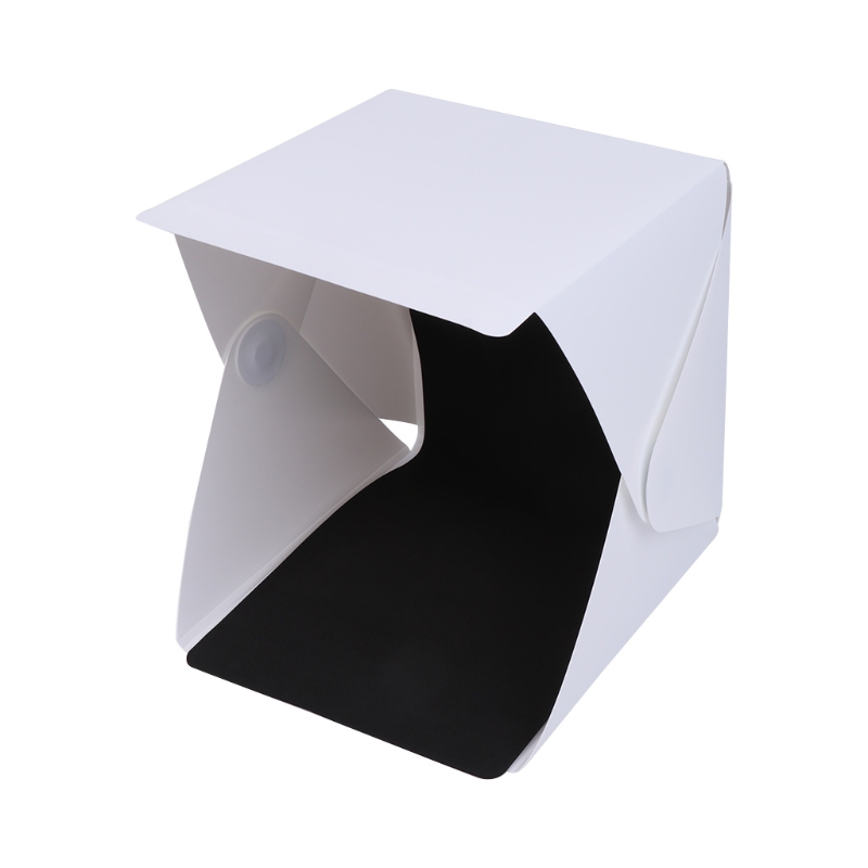 OOTDTY Draagbare Vouwen Lightbox Fotografie Achtergrond LED Softbox voor iPhone Camera