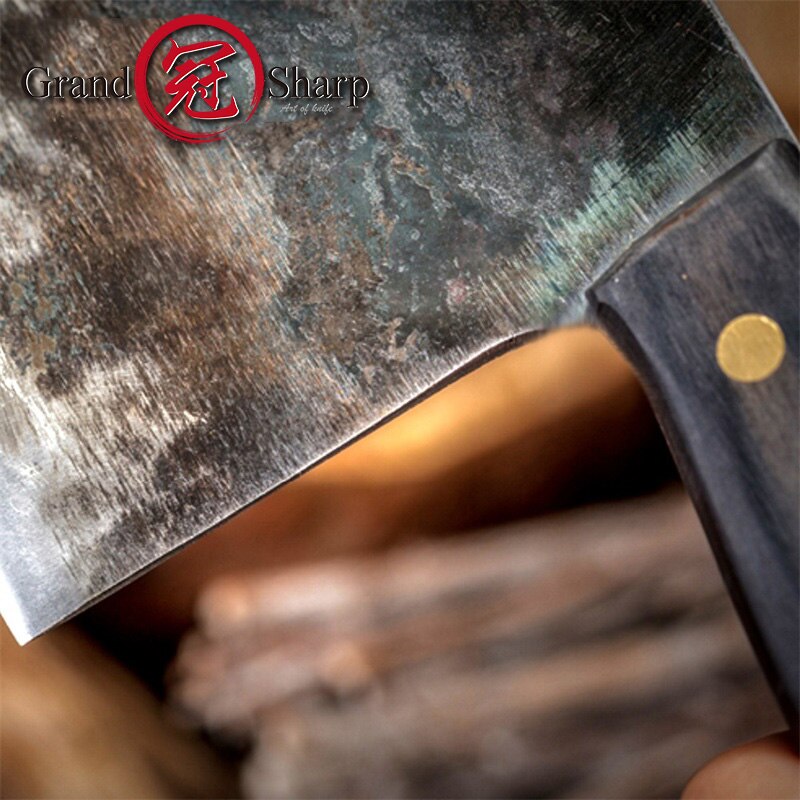 Cuchillo de Chef forjado a mano, cuchillo de cocina chino de acero forjado, herramientas para cortar carne y verduras