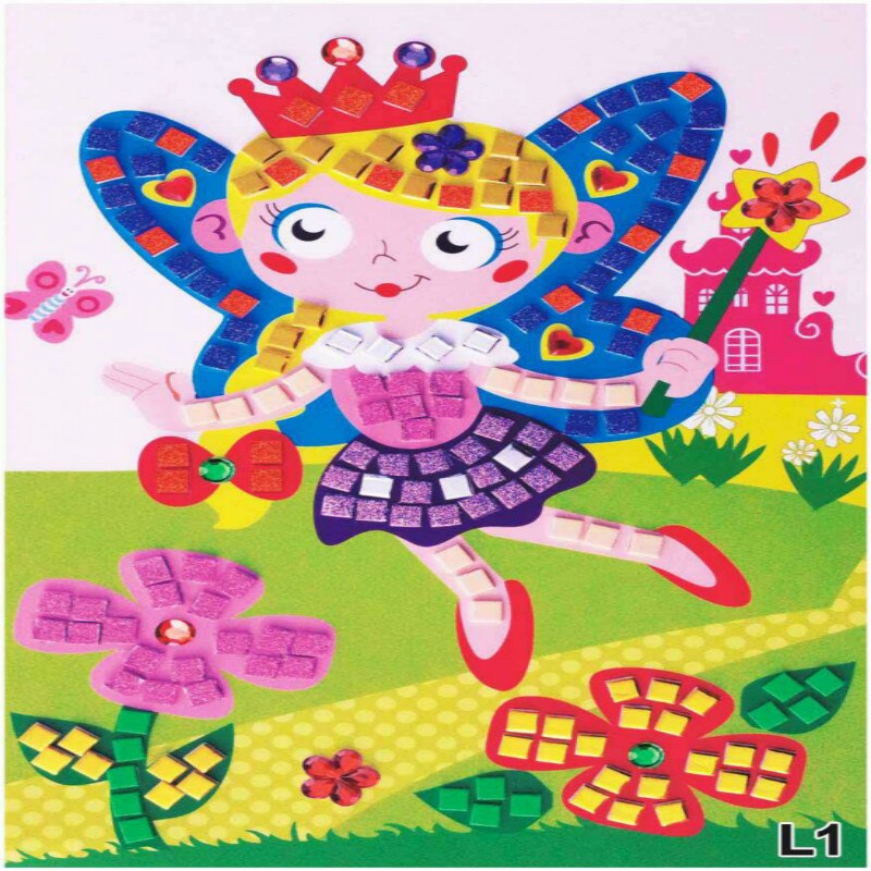 DIY Diamond Stickers Handmade Crystal Paste Painting Mosaic Puzzle Toys Kids Child Stickers Toy Mosaic Crystal Stickers: L1