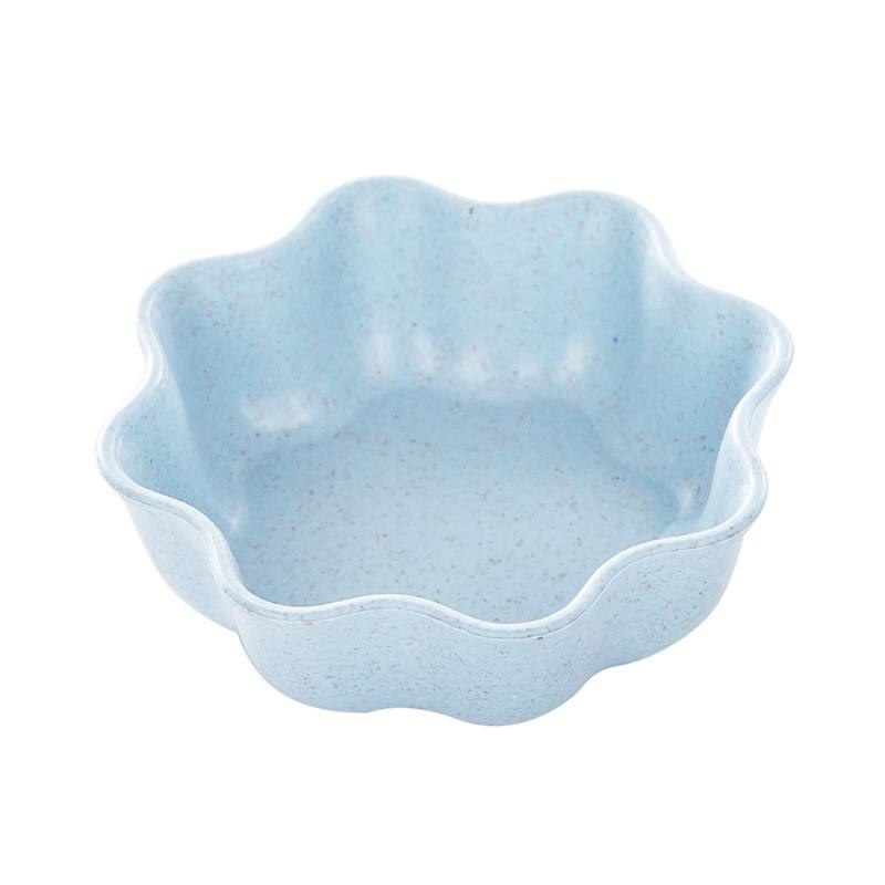 1 pièces mignon amour coeur forme blé paille bol vinaigre assaisonnement solide soja plat Sauce sel Snack petite assiette cuisine fournitures: 07