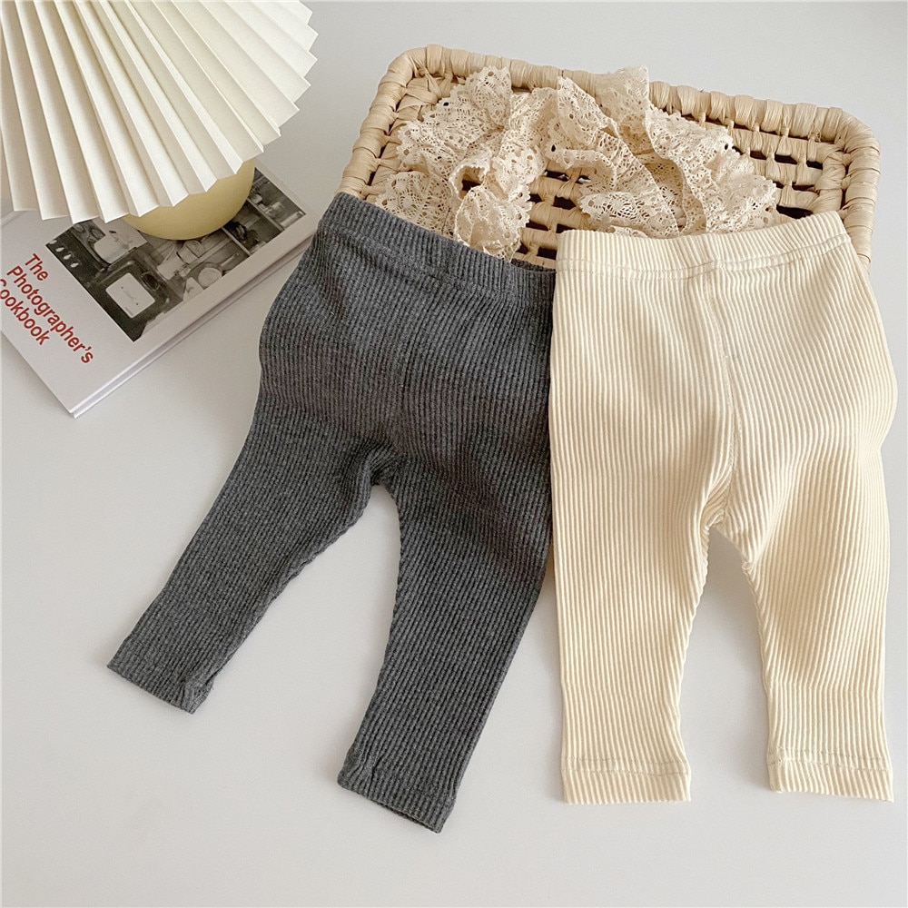 5208 Baby Elastic Lace Strap Pants Baby Out Leggings Knitted Baby Pants Newborn Baby Girl Leggings Baby Boy Leggings Pants