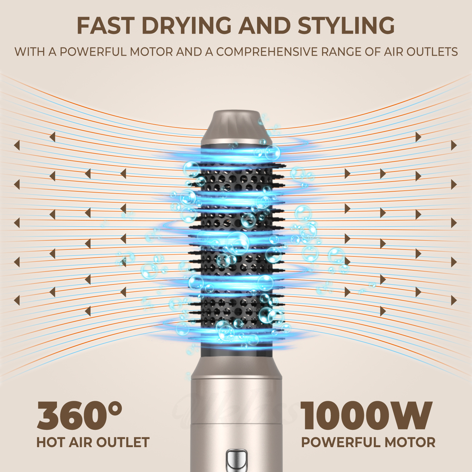 Hair Dryer 5 In 1 Hair Styler Air Comb Electric Hair Heating Brush High Speed Blow Dryer Hair Blower Brush